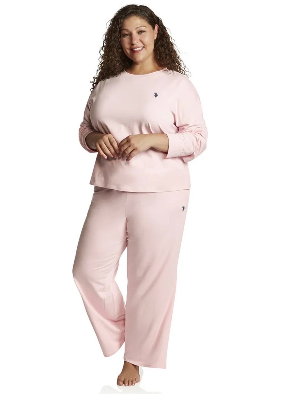 NWT U.S. Polo Assn. Pink Pajama Lounge Set Plus Size 3X